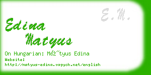 edina matyus business card